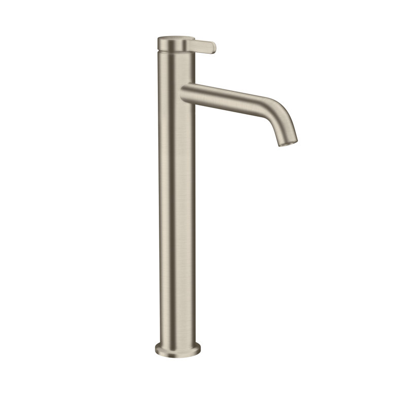 One 13.375" H Single Hole Bathroom Sink Faucet, Brushed Nickel