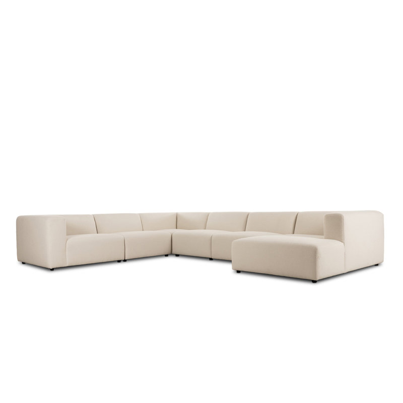 Canapé modulaire Apollo Sloan 6PC, Face à la droite, Mélange de polyester Fayette Cloud
