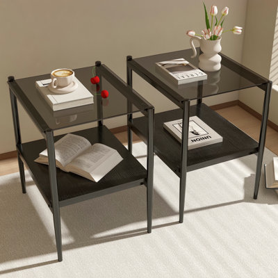 Ensemble de 2 tables de bout rectangulaires