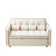 Lit gigogne escamotable 55,5 po, canapé 2 places, housse en velours beige, coussins lombaires réglables et poches latérales pour la maison, appartement, bureau moderne 2, 55,5 po avec poches, coussins, velours, salon-1900671556