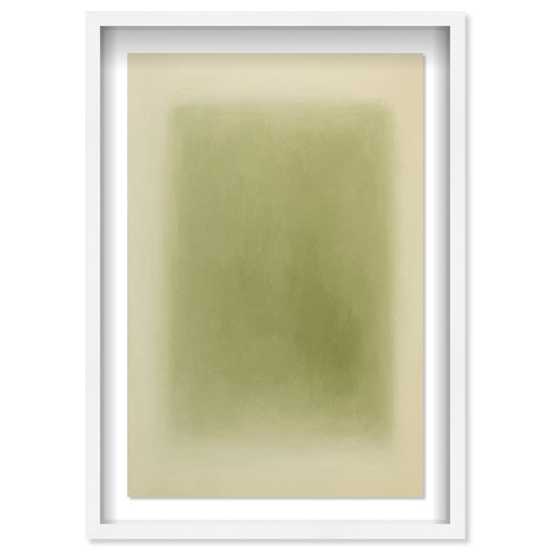 Calming Green Print by Oliver Gal, 17.5"H x 25.5"W, White Shadowbox