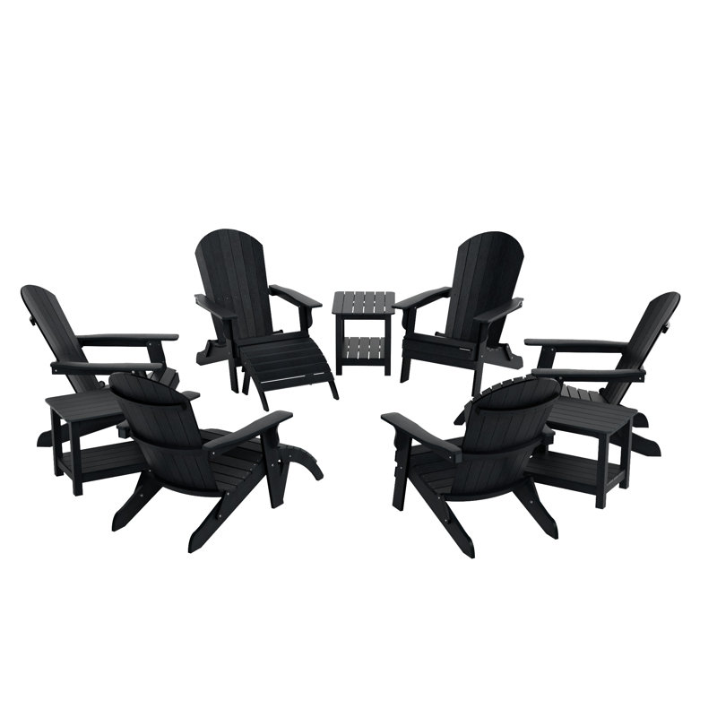 Arrlo 6 - Person Patio Conversation Set, Black