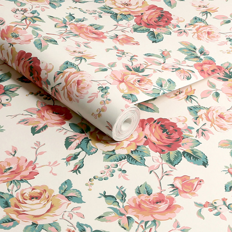 Cath Kidston Garden Rose Green, Pink