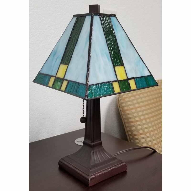 Lampe de table 15 po Devito, Crème/vert