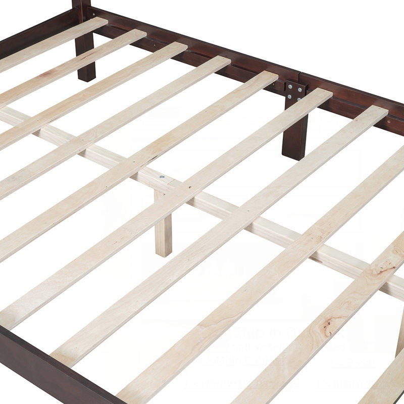 Ensemble de chambre à coucher 3 pièces avec lit plateforme en bois et deux tables de chevet Retro, fabrication en pin massif pour plus de durabilité et de style
