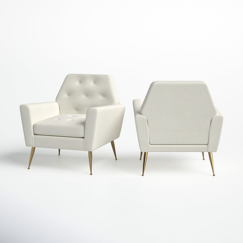 Fauteuil Thaddeus, Velours ivoire