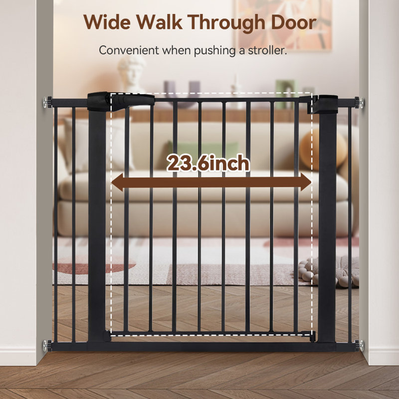 30" Tall Safety Gate, Black