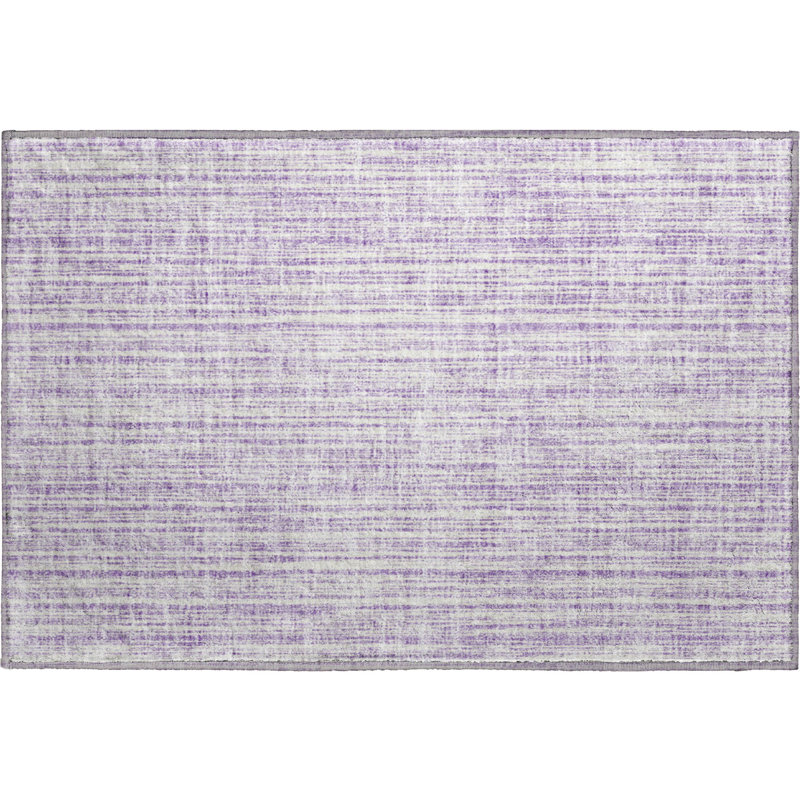 Premium Machine Washable Prisco Lavender Rug, Rectangle 1'8" x 2'6"