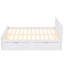 Children's bed with 2 drawers, wooden bed, white-582132394