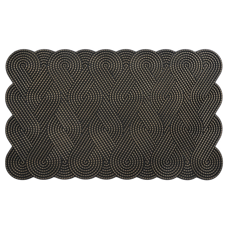 Tapis cuivre cuivré noué 18 po x 30 po, Or nouveau
