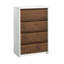 Commode 4 tiroirs pour le salon, finition blanche