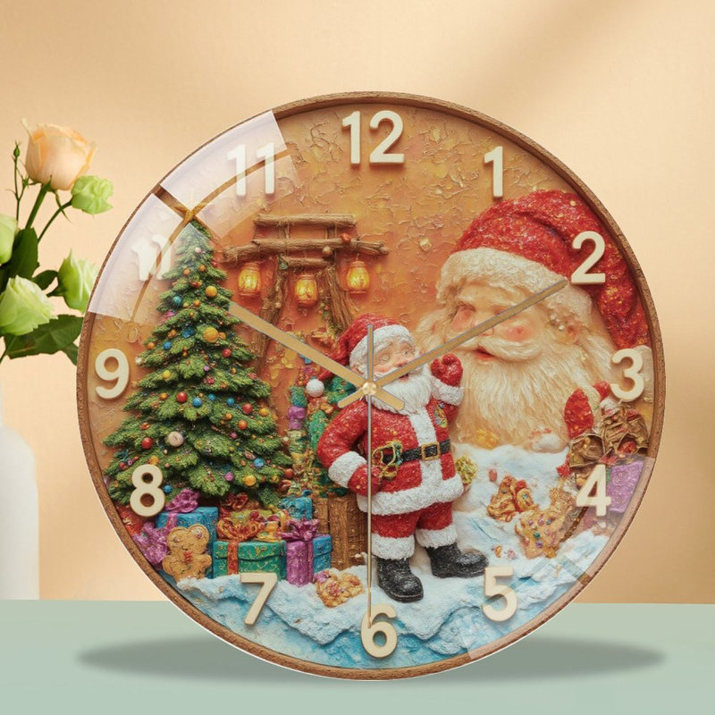 Horloge murale de Noël avec horloge murale de Noël
