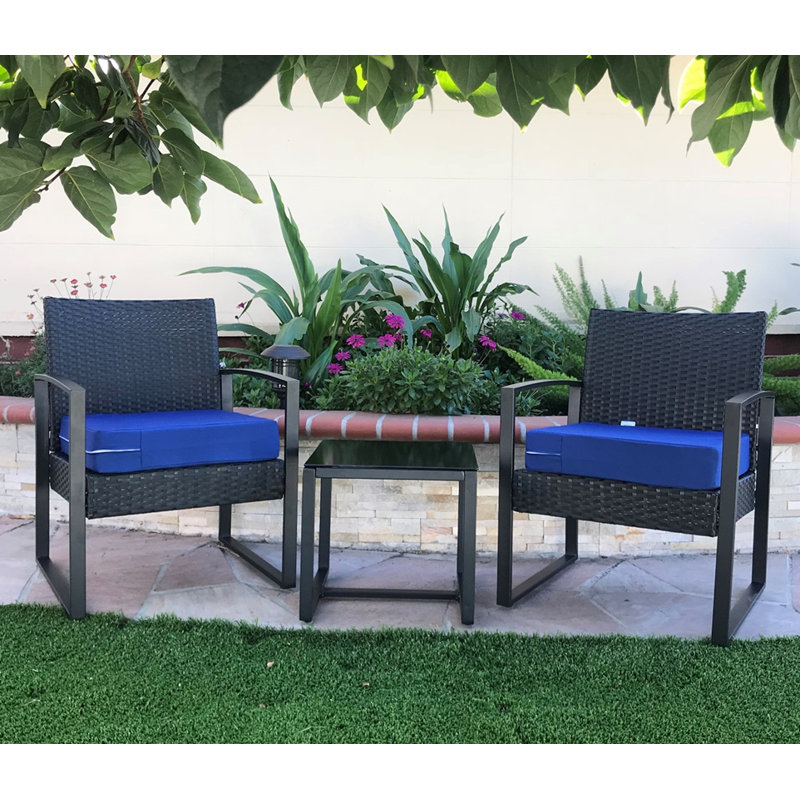 Outdoor 4'' Cushion Cover, Deep Royal, 22" W x 20" D