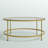 Berzan Glass Living Room Coffee Table with Round Metal Frame-1942114549