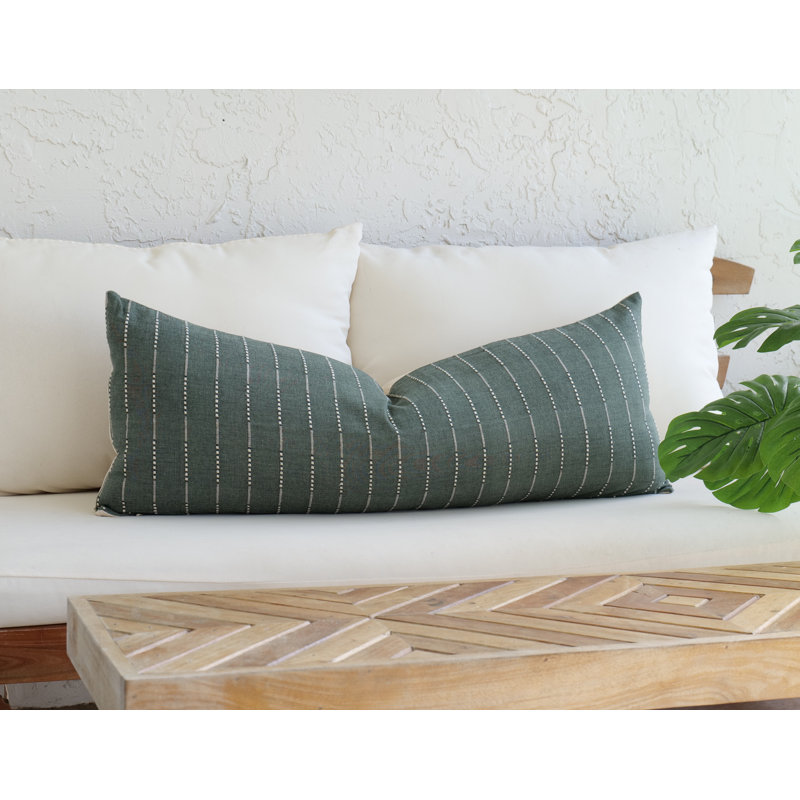 Thai Green Lumbar, Rectangle 14"H x 36"W, Green