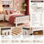 Solid Pine wood Shanghai Marcus Bed Frame-62641845