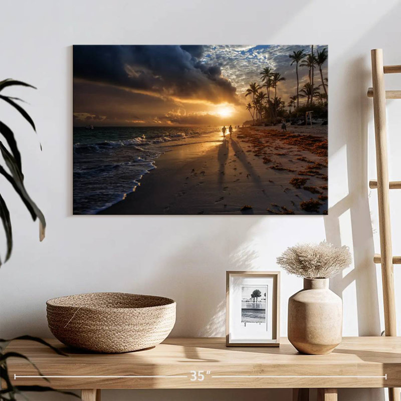Gillard, plage dominicaine, paysage, H 16 po x l 24 po