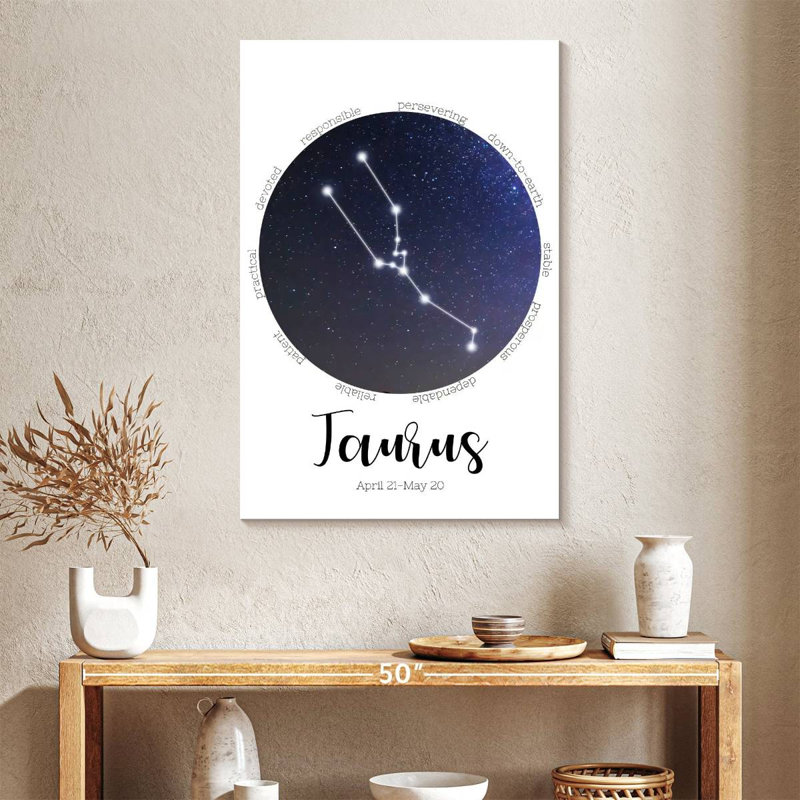 Adella Taurus Zodiac Constellation, 39" H x 26" W