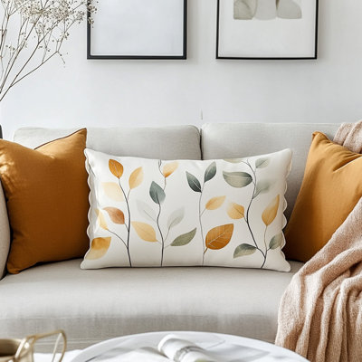 Nordic Style Literary Autumn Leaf Pillow