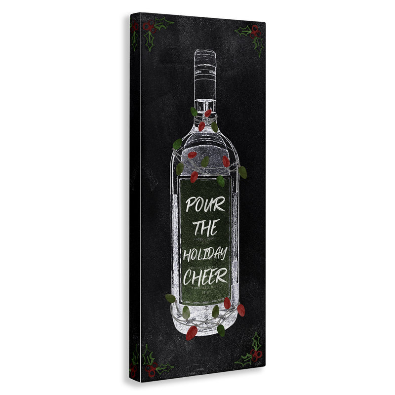«Pour Holiday Cheer Bottle» par Natalie Carpentieri, H 48 po x l 20 po
