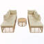 Ensemble de canapé modulaire d'extérieur 7 pièces avec coussins et coussins 7 pièces