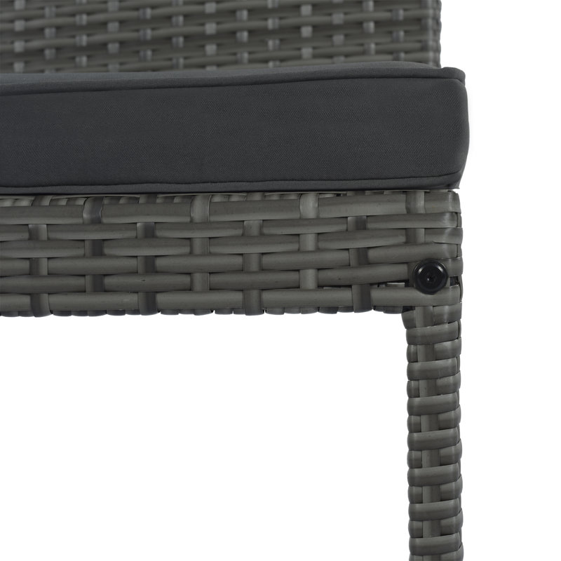 5-Pieces Outdoor Patio Wicker Bar Height Set With Cushion