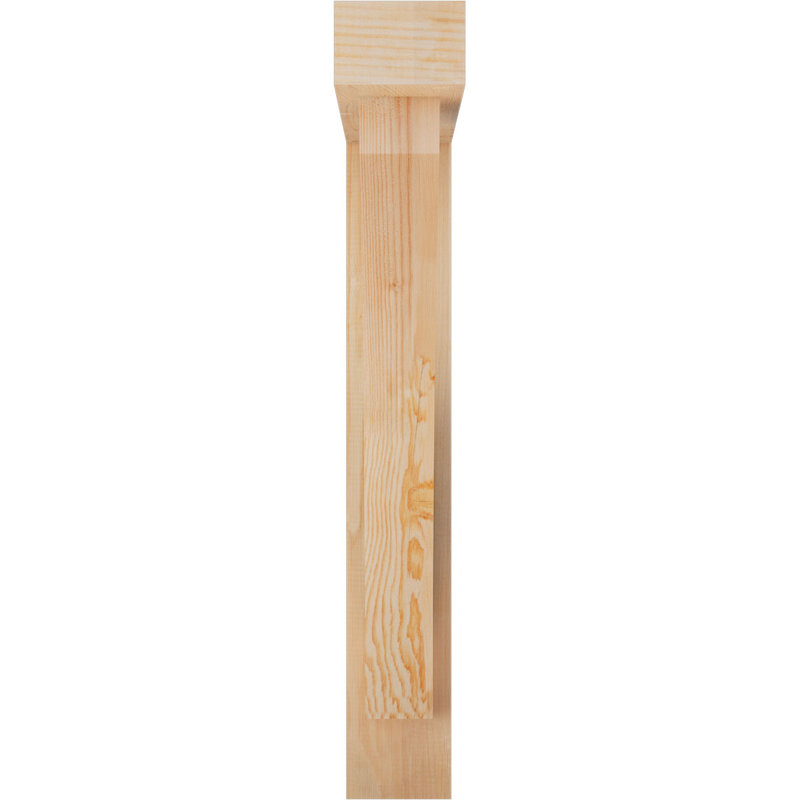 Thorton Block Bracket with Offset Brace, 38 x 30, 5 1/2"W Douglas Fir (Smooth)