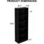 Armoire de rangement à 5 niveaux avec tablettes ouvertes et étagères-123433353