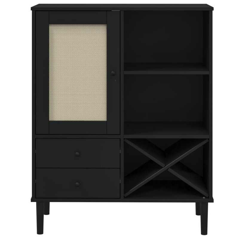 Nadar 1 - Door Rectangle Accent Cabinet, Black