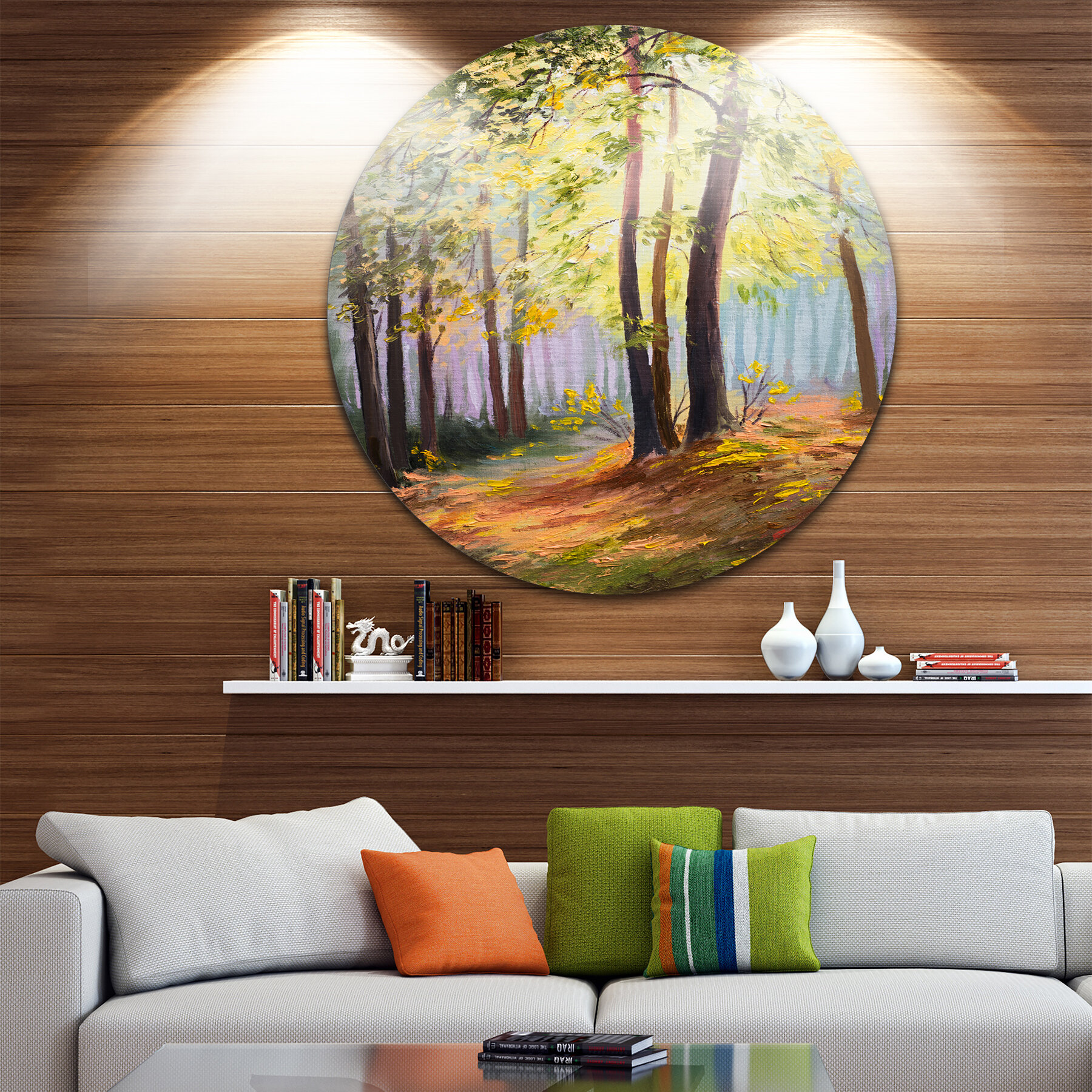 DesignArt Spring Forest With Sunlight Unframed Print on Metal Wayfair  Canada