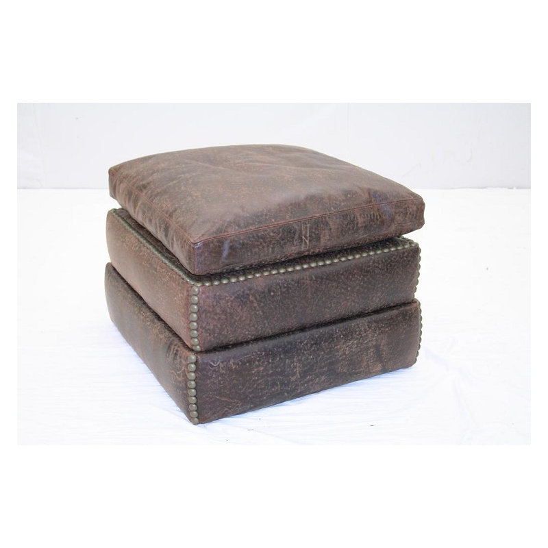 Square Ottoman, Bella Black Performance Velvet, French Ivory