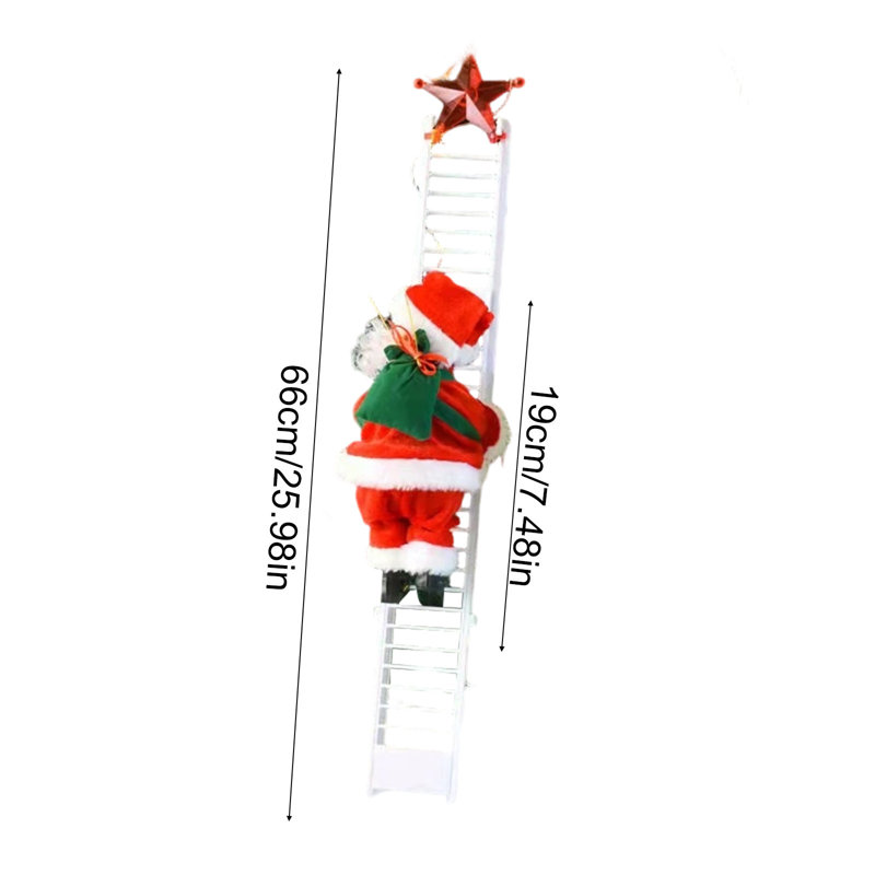 Échelle de Noël, escalade du père Noël, décor de cheminée mignonne pour une ambiance festive, A
