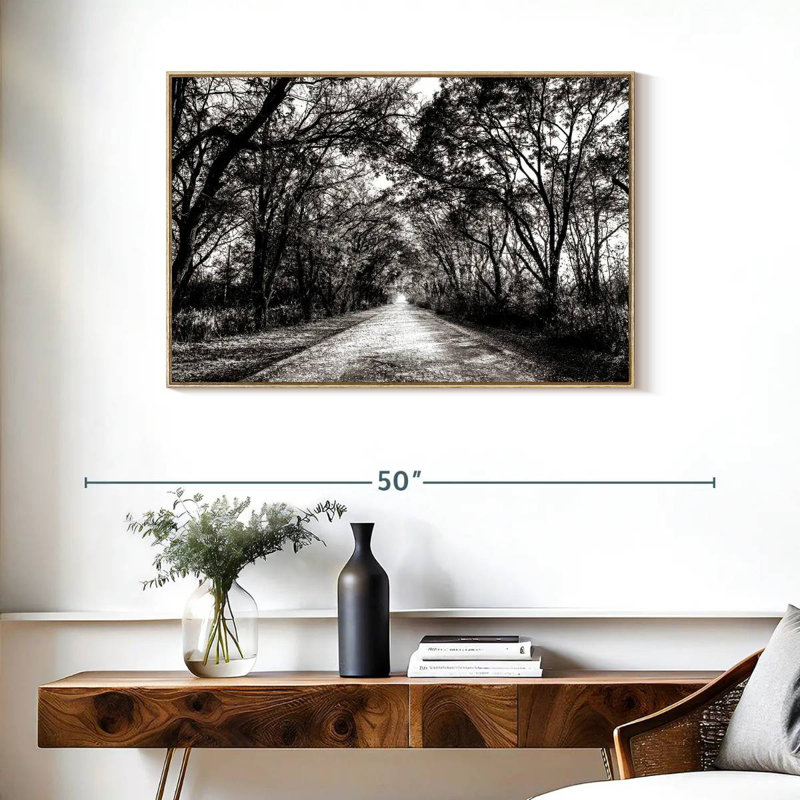 Chemin forestier BW, Cadre flottant en bois naturel, 37 po x 25 po