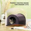 Cabine chauffée pour animaux de compagnie, imperméable, portative, maison brune avec fonctionnalité