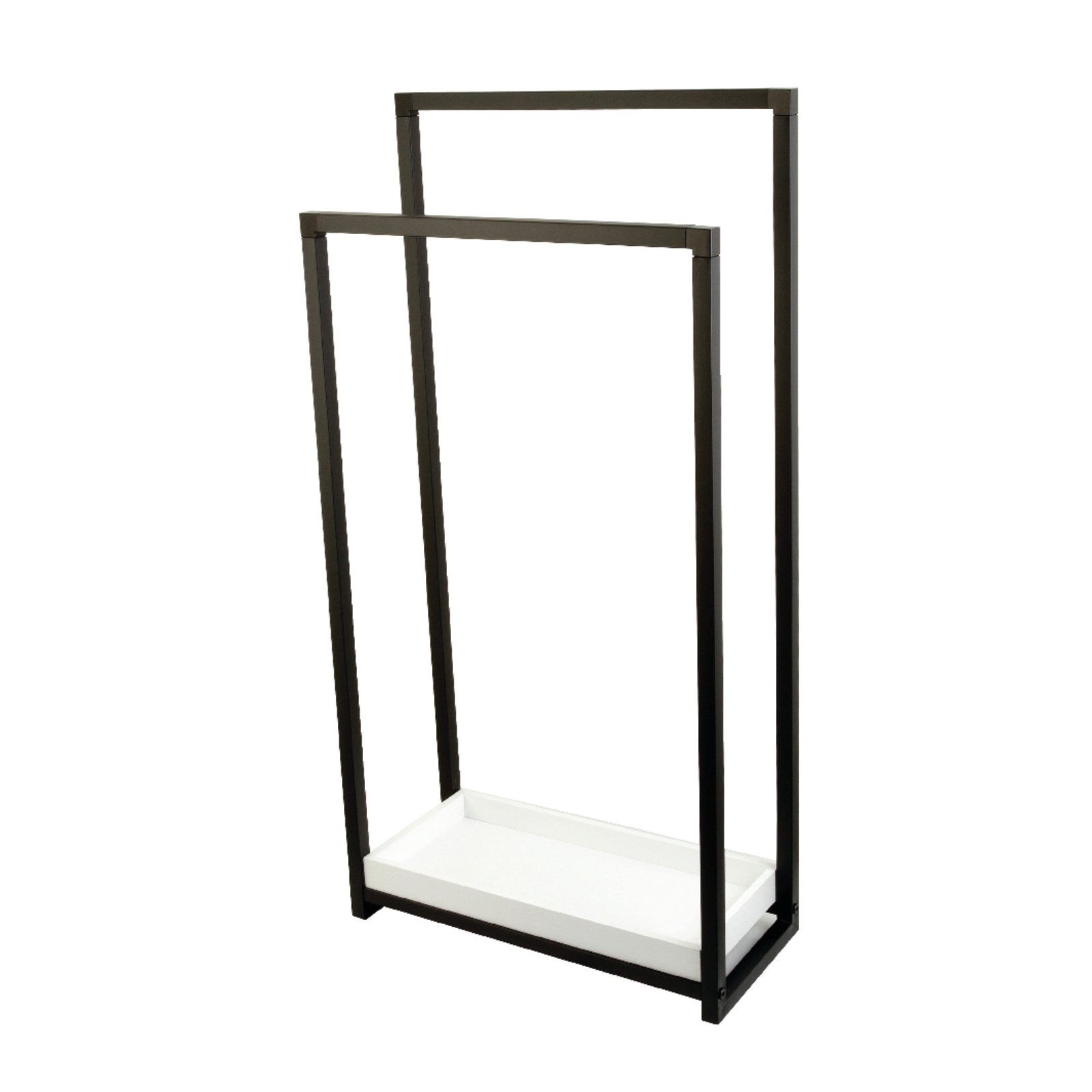 Kingston Brass Edenscape Freestanding 2-Tier Towel Rack, Matte Black