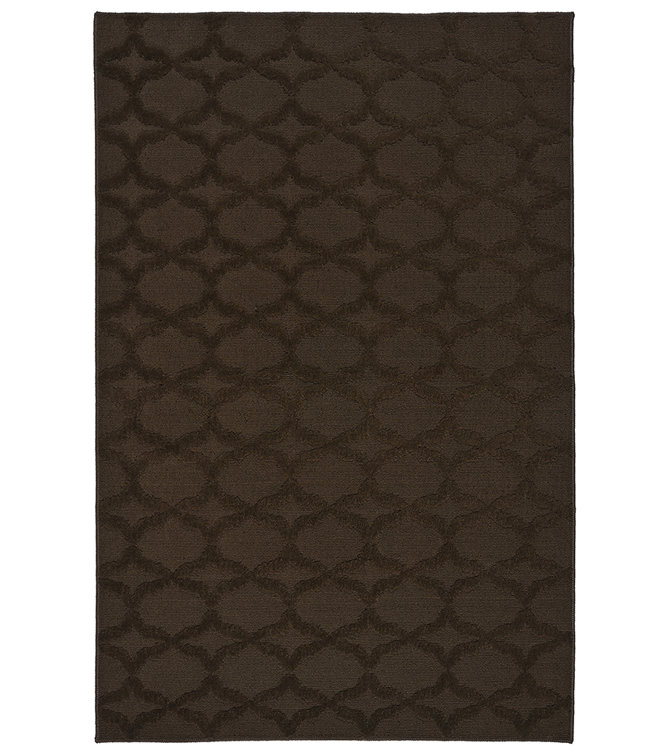 Togut Non-Slip Polypropylene Rectangle Mocha Area Rug
