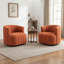 Fauteuil demi-tonneau pivotant rembourré Bryonie-1787267304