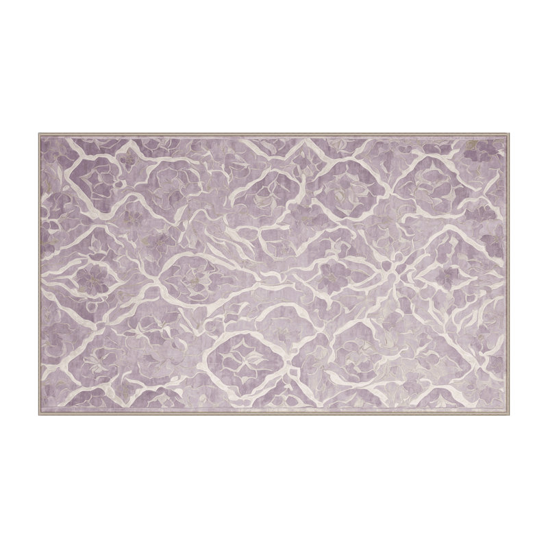 Tapis beige lavable à la machine, Rectangle 7 pi x 10 pi