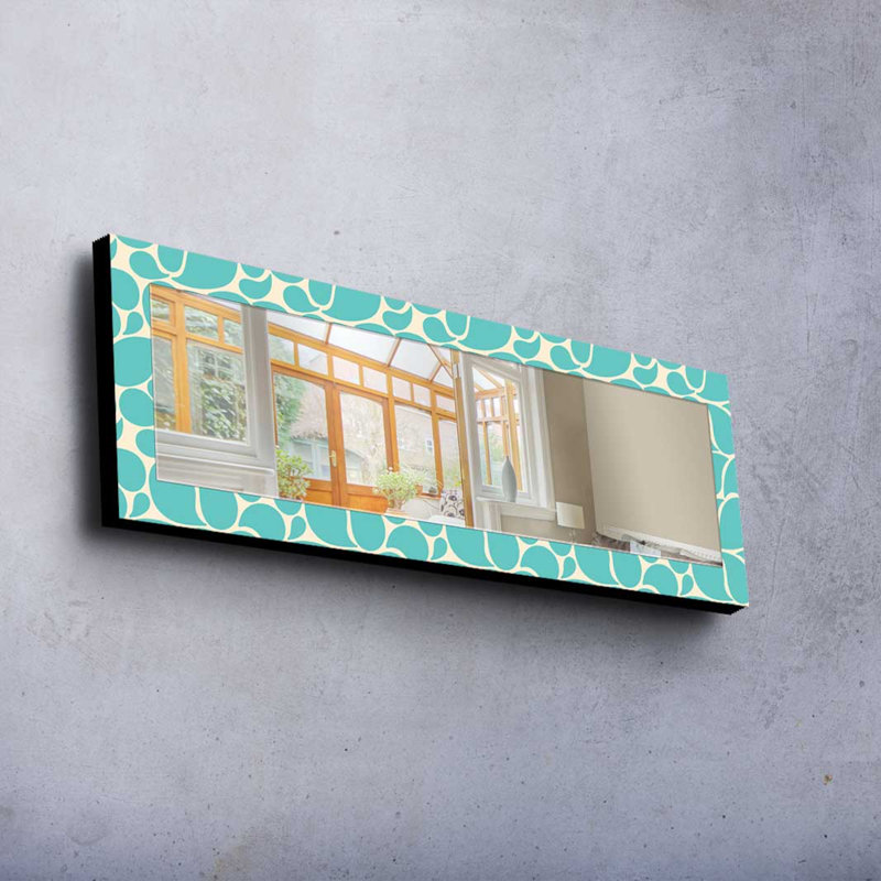 Élégant miroir décoratif avec cadre 100% bois de pin, 15,7 po x 47,2 po | Miroir en verre véritable (épaisseur: 0,2 pouce) | Peinture sur tissu élégante | Idéal pour le salon, la chambre à coucher et le vestibule