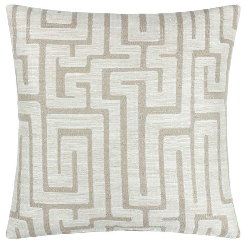 Avemaria Geometric Square Cushion Cover, Ecru