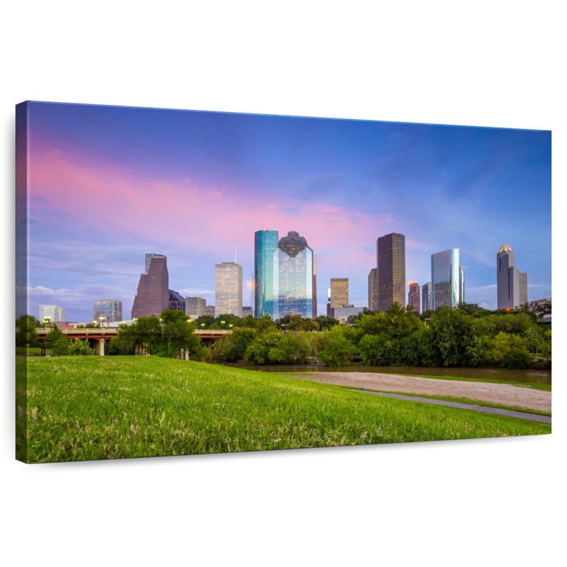 Coucher de soleil Sirci Houston, Texas, H 34 po x l 51 po
