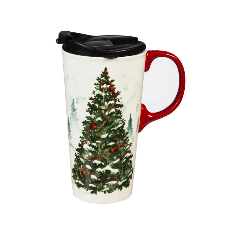 Grande tasse de voyage en céramique 17 Oz Christmas Heritage