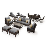 Barcelo 16 Piece Rattan Sofa Set with Cushions