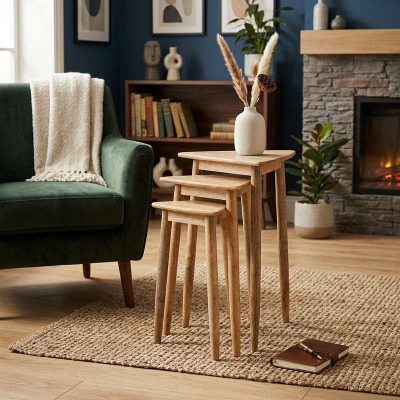 Solid Wood End Table