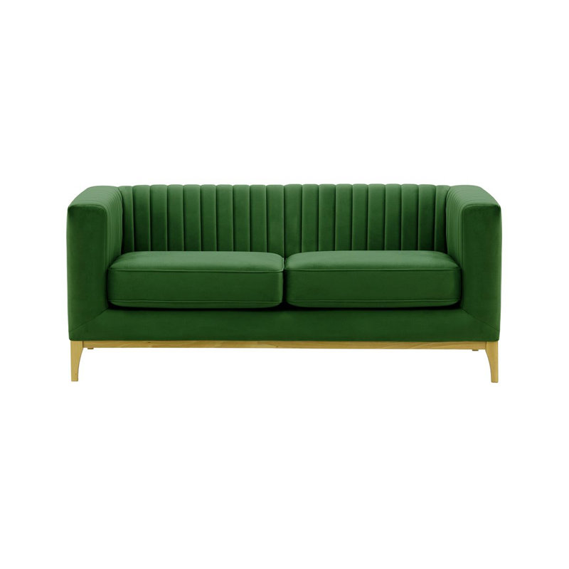 Antowine 2 Seater Sofa, Dark Green Velvet