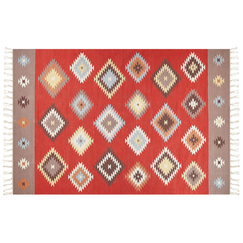Angela Southwestern Cotton Hand Woven Area Rug, Rectangle 200 x 300cm