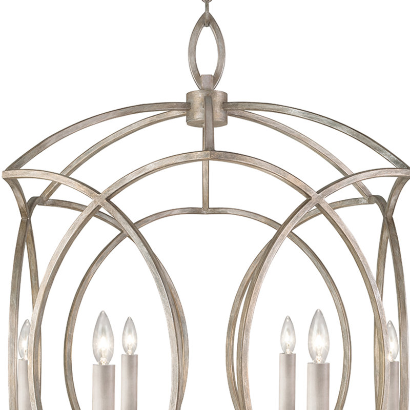Cienfuegos 6 - Light Chandelier, No, 36" H x 28.5" W x 28.5" D, Weathered Gray Patina