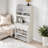 Buffet With Hutch And Foldable Dining Table, Storage Shelves, Side Hooks And A Cabinet With Sliding Doors