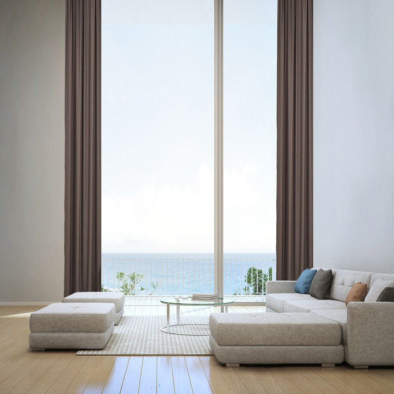 Panneau décoratif décoratif extra large et très long fait sur mesure, Gris, L 100 po x L 300 po
