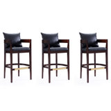 Lorello Upholstered Counter Stool with Solid Wood Frame